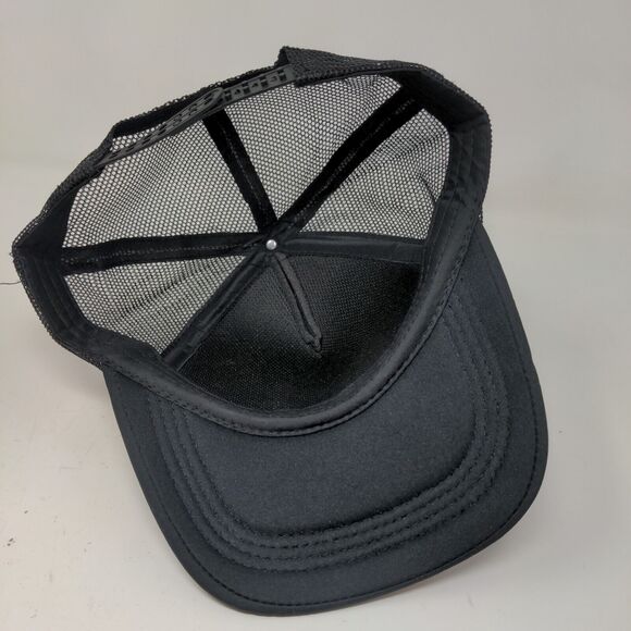Unbranded Men's Snapback Mesh Back Hat Black Adjustable Skull Bear Graphic Logo - Picture 9 of 10